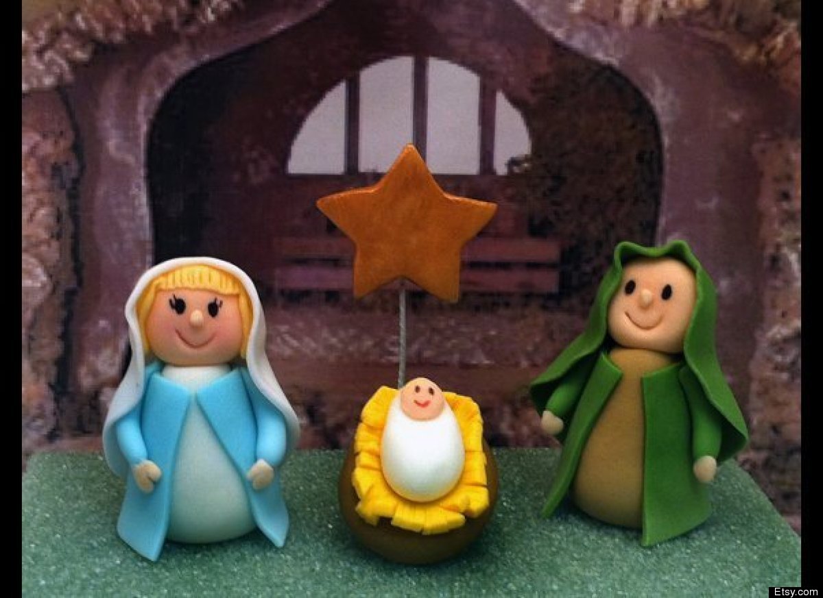 Weird Nativity Scene Collection Include Tampon Baby Jesus HuffPost