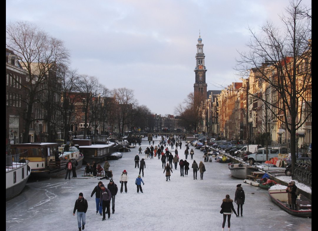 冬のアムステルダム