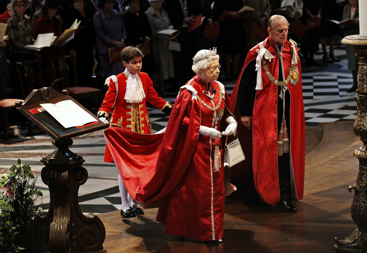 Queen Elizabeth II Attends British Order Service In Awesome Sparkly
