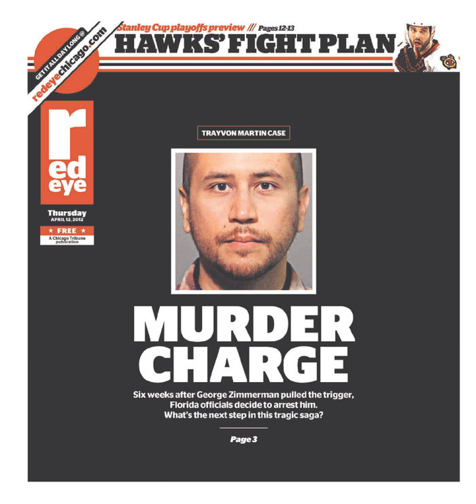 Zimmerman Arrested How Newspaper Front Pages Covered Story