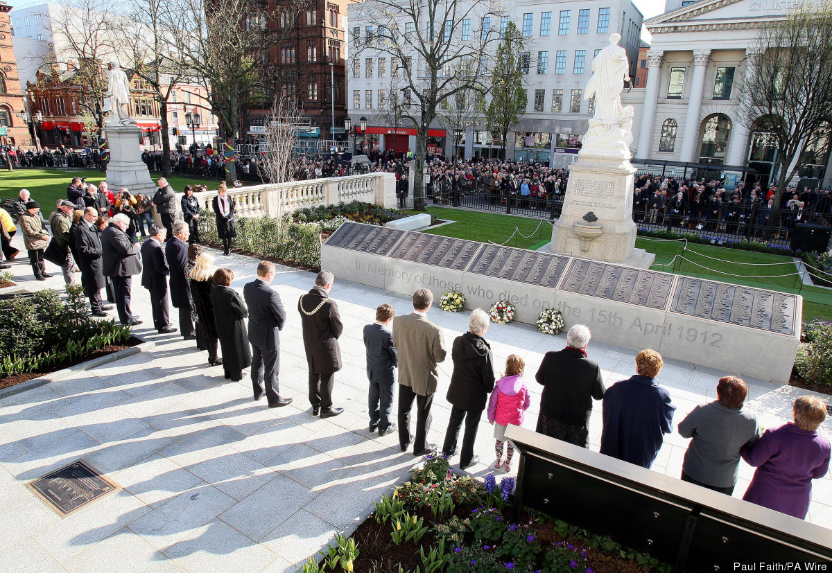 Titanic Memorial Minute's Silence Held In Belfast At Unveiling Of