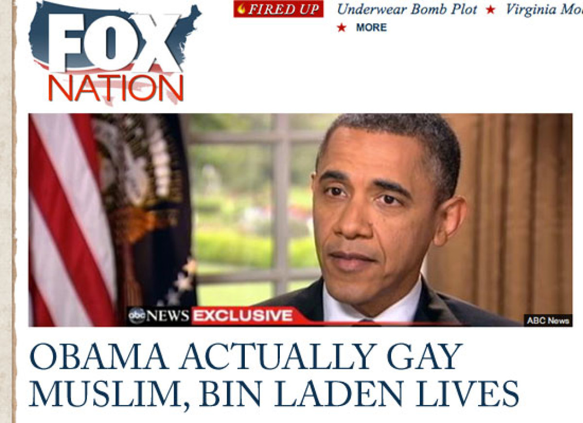 Obama Backs Gay Marriage Fox Nations War On Marriage Headline Gets Parodied Pictures