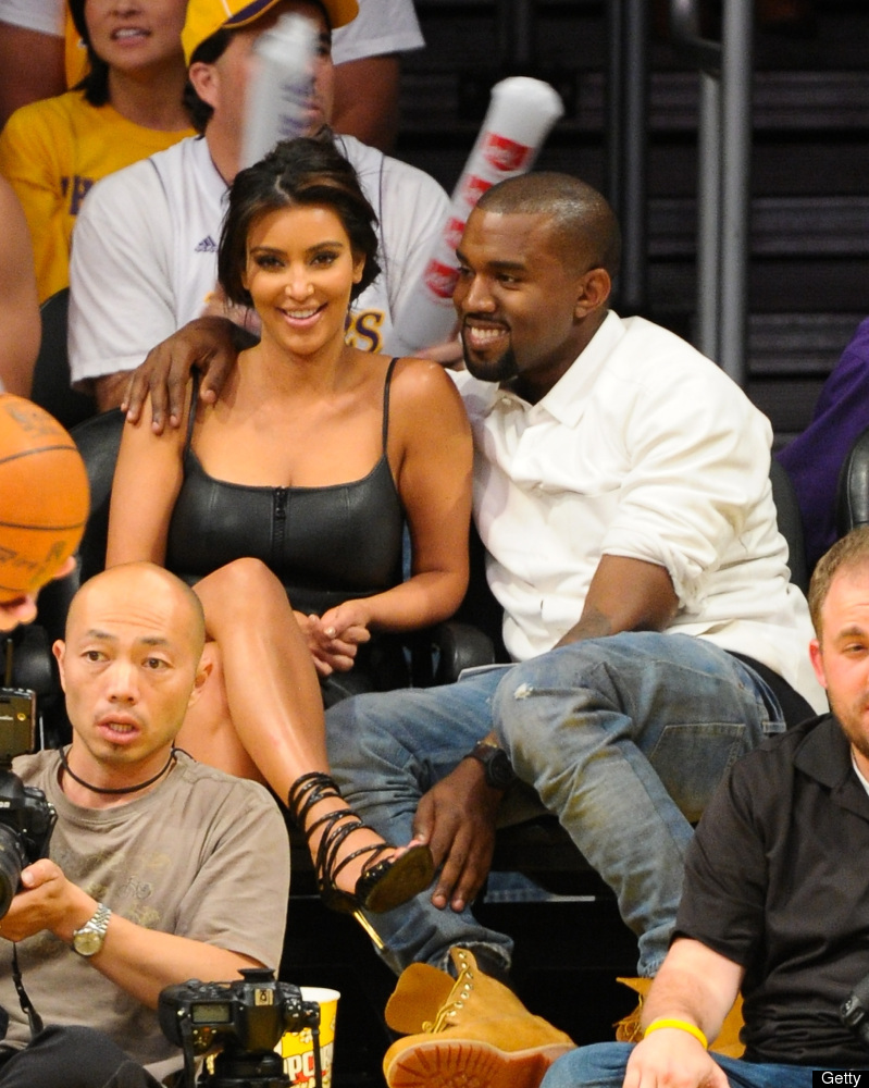 Celebrities At The Lakers Game