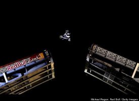 Daredevil Biker Jumps Bridge, added July 13, 2009