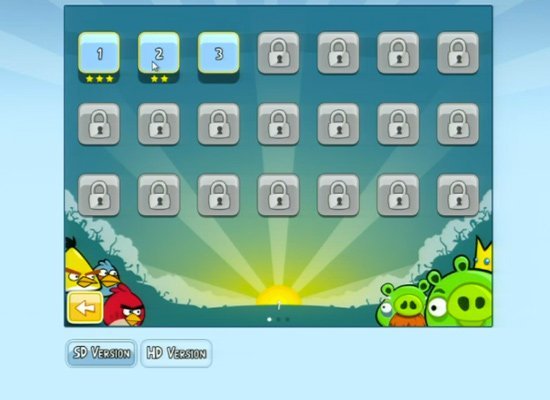 Angry Birds on Google Chrome Browser