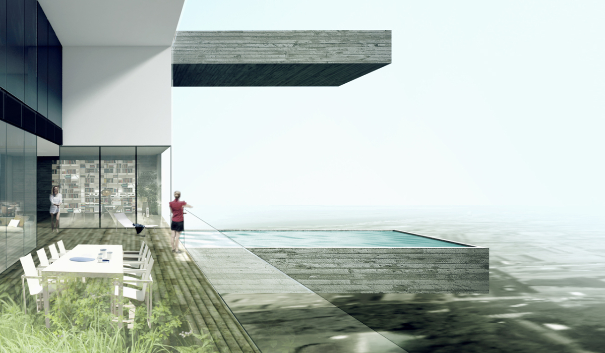 DCPP Arquitectos' Sky Condos Offer SkyHigh Balconies With Swimming