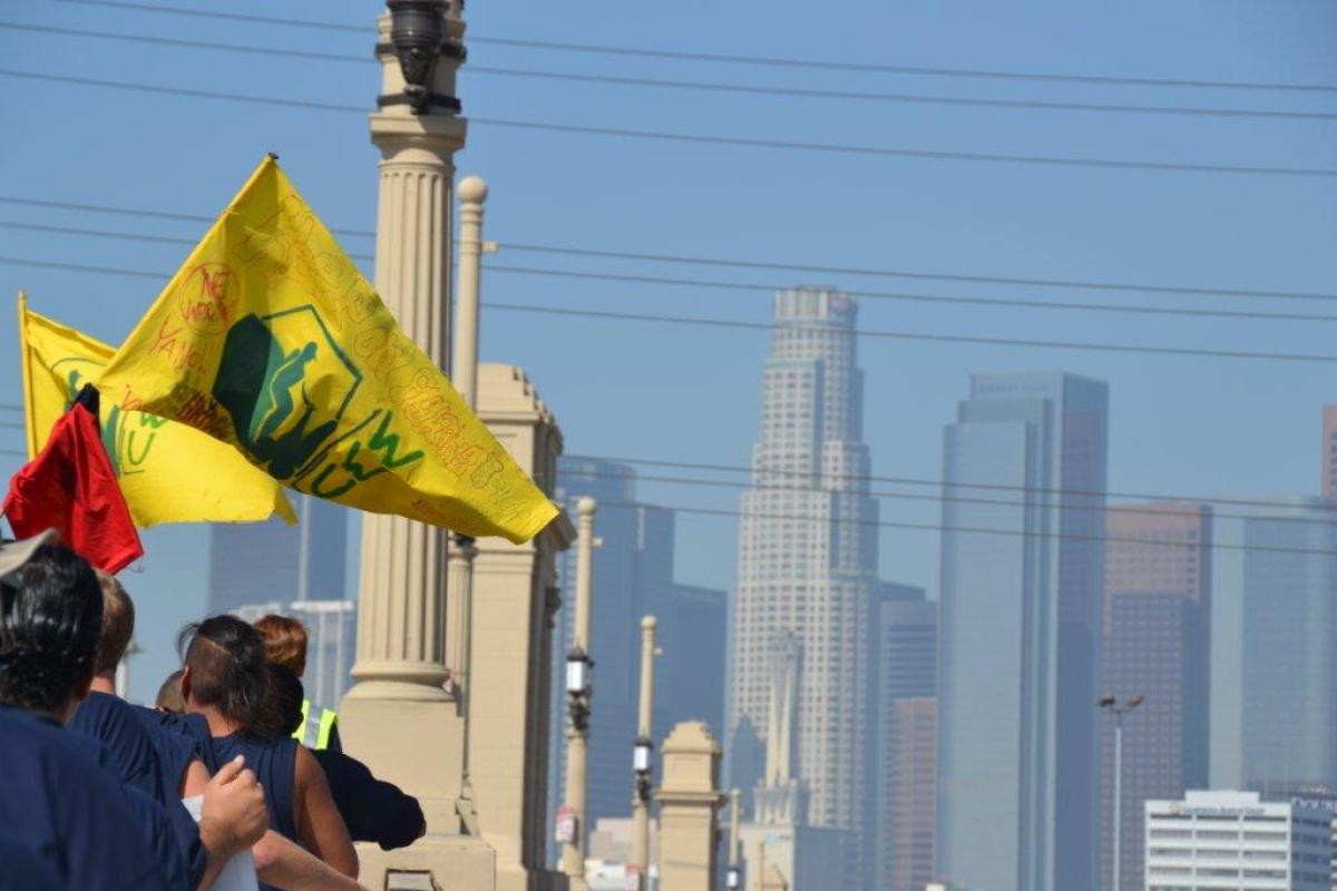 Walmart Warehouse Workers Rally In Downtown LA Ends 6Day