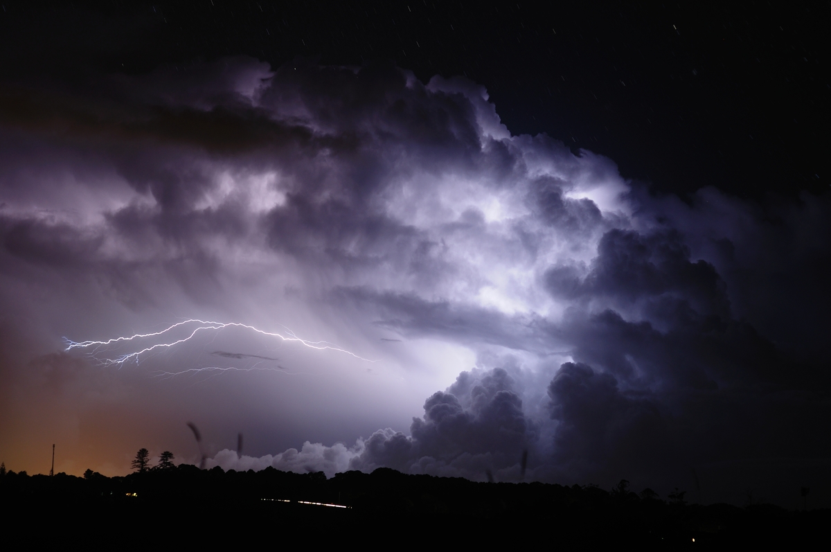 Lightning Crashes Striking Storms Pictured Above New South Wales