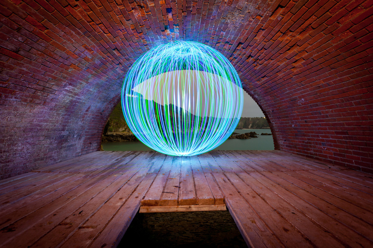 Glow Stick Photography: Stunning 'Neon Luminance' Waterfall (PICTURES