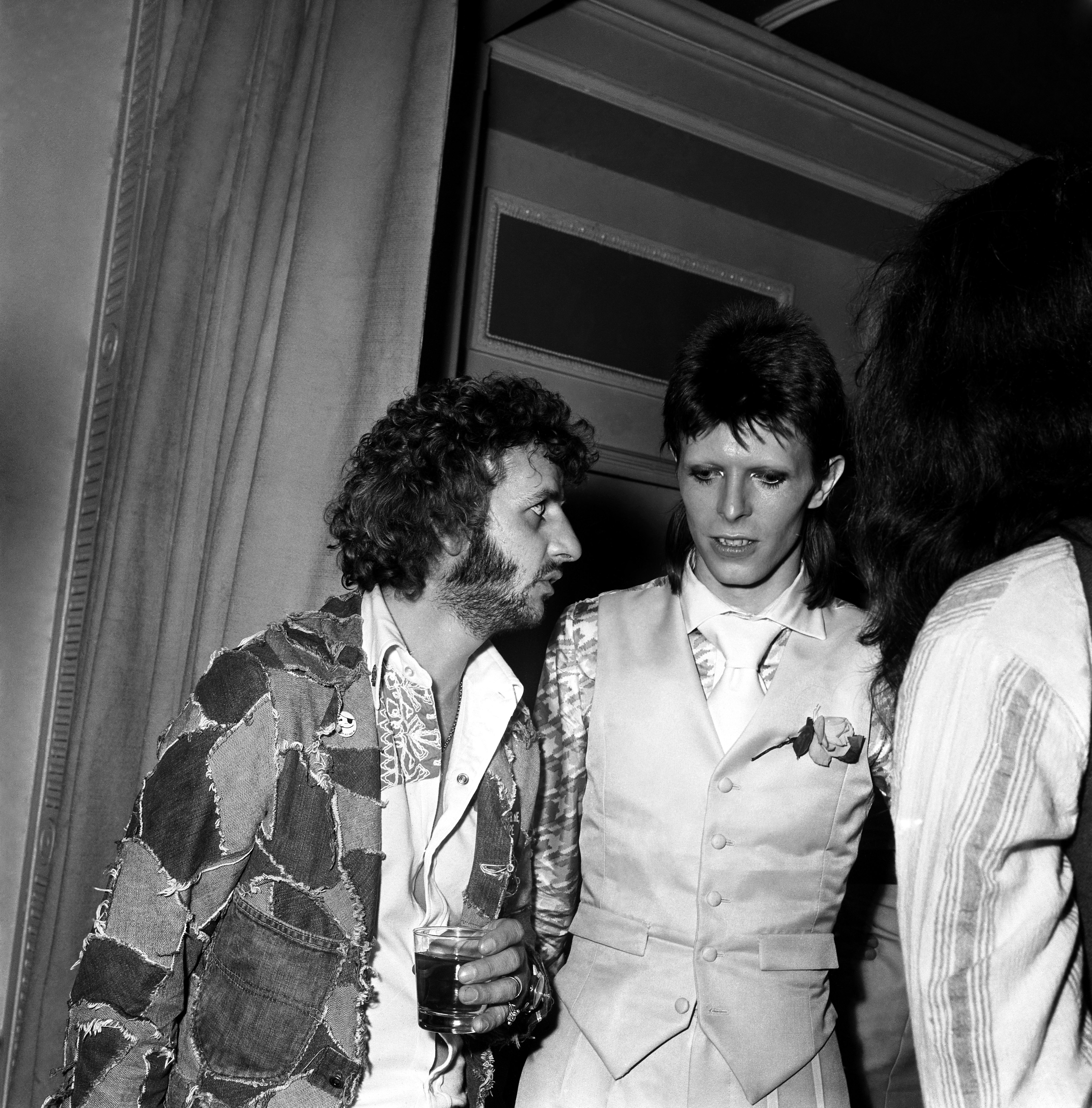 Ringo Starr And David Bowie At The Ziggy Stardust Retirement Party Held 