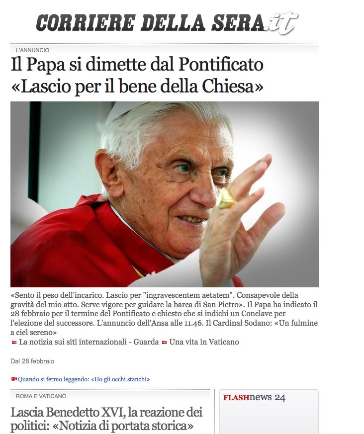 El papa Benedicto XVI ha anunciado este lunes su renuncia,.En 30 días habrá nuevo Papa. Slide_280035_2089886_free