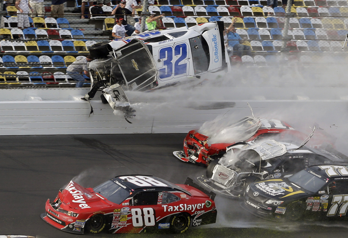 Huge NASCAR Crash Involving Kyle Larson: Crash At Daytona/Nationwide Race Injures At Least 30 Fans