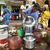 Indian women fill containers with potabl