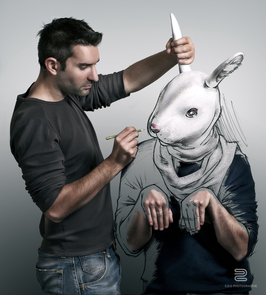 Sebastien Del Grosso Combines Sketches And Digital Photography For