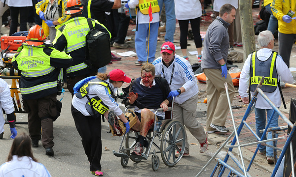 Explosions At 117th Boston Marathon