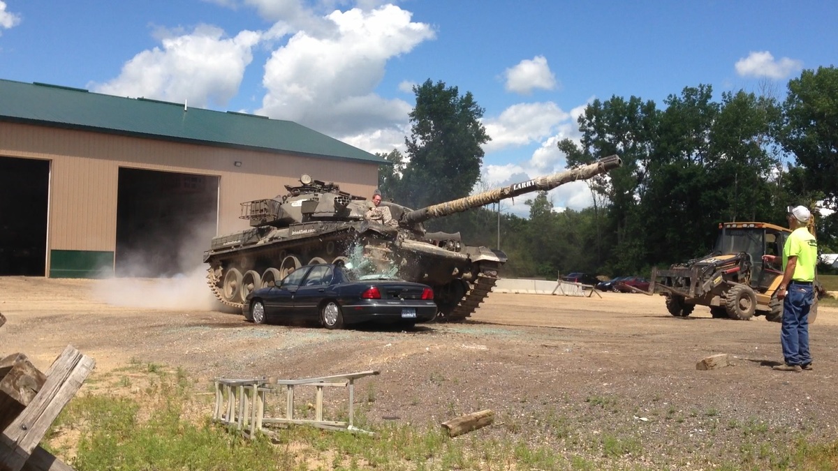‘Drive A Tank' Experience Allows You To Drive A 60Ton, CarCrushing