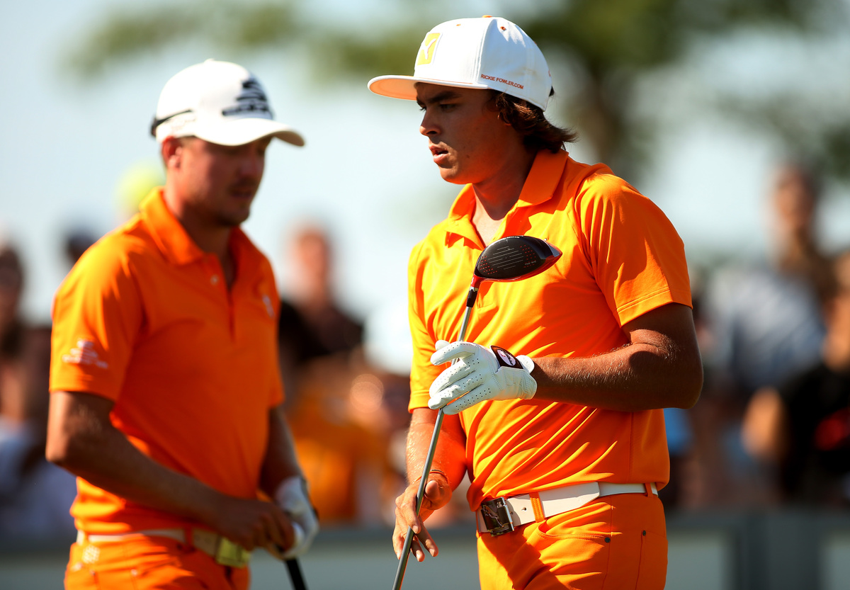 rickie fowler orange puma pants