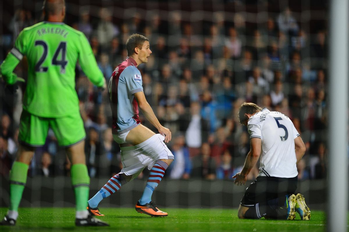 Aston Villa 04 Tottenham Nicklas Helenius' Shorts Pulled Down By Jan