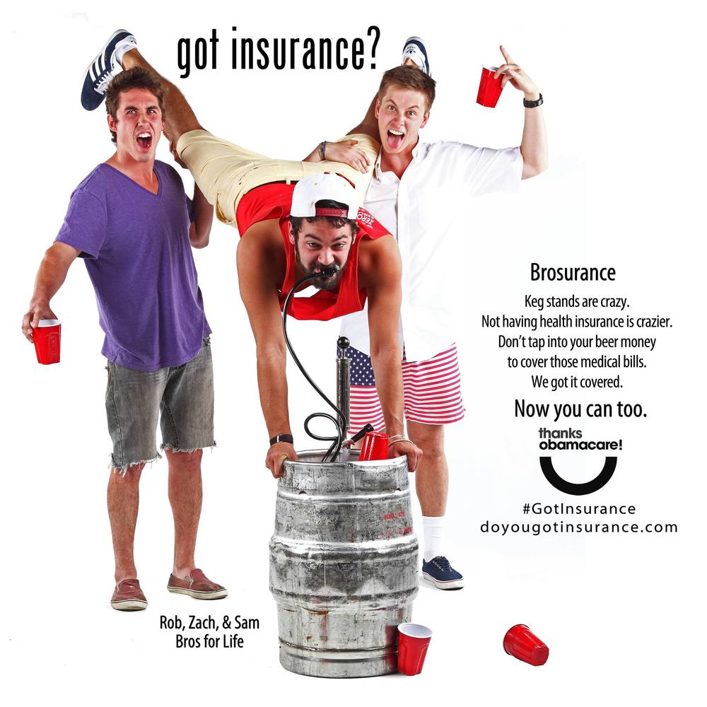 Brosurance Obamacare Ad Targets Young Keg Stand Loving College Guys