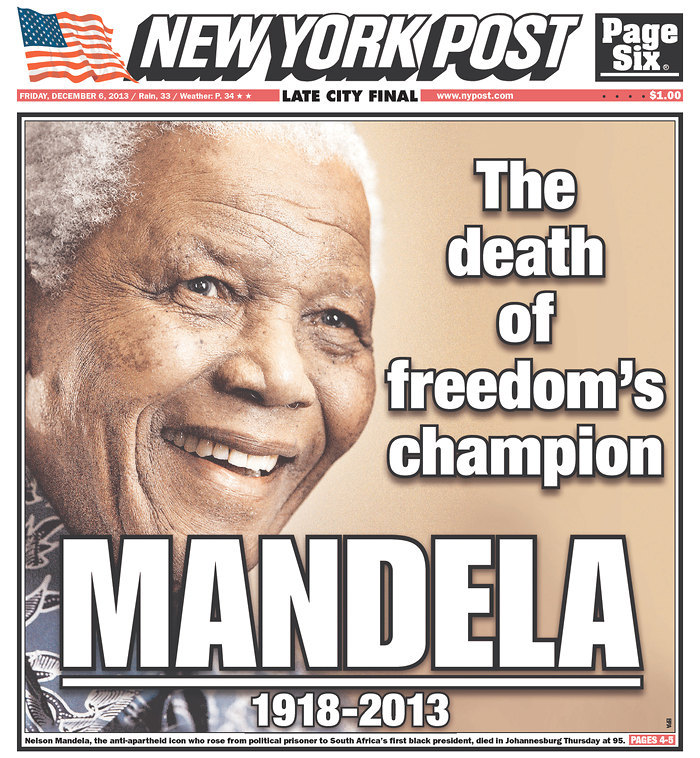 Some Of The Beautiful Front Pages Remembering Nelson Mandela | HuffPost