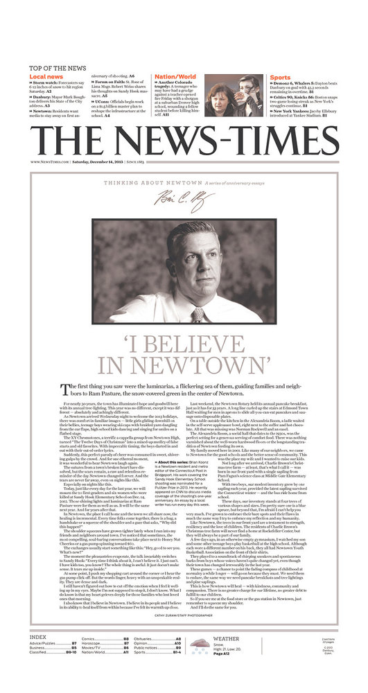 Newtown Anniversary Front Pages Will Break Your Heart All Over Again