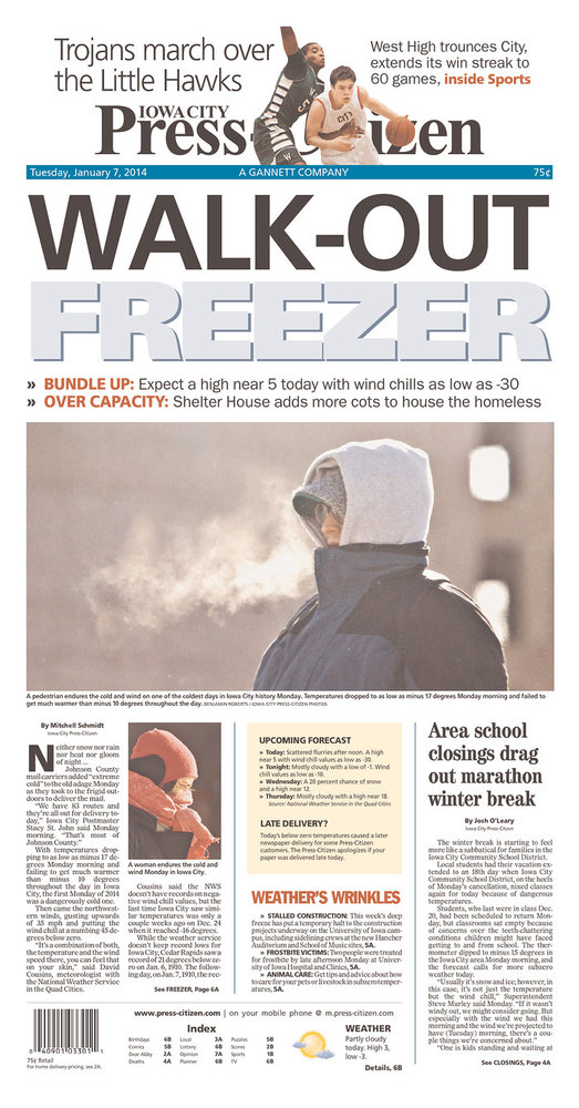 The Best Polar Vortex Front Pages HuffPost