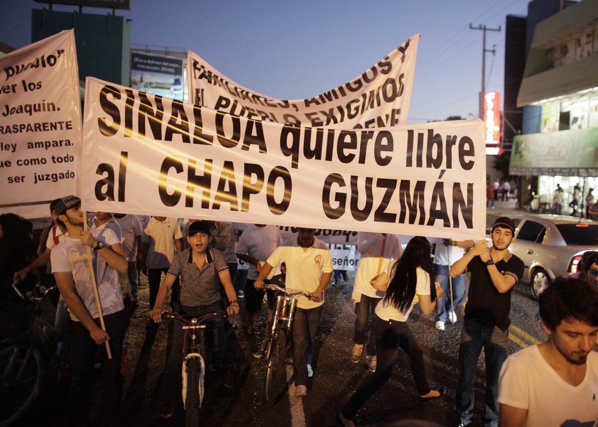 manifestazione per la liberazione di Joaquin "El Chapo" Guzman manifestazione per la liberazione di Joaquin "El Chapo" Guzman
