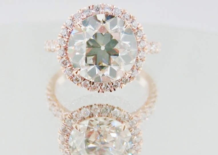 Elegant rose gold engagement rings