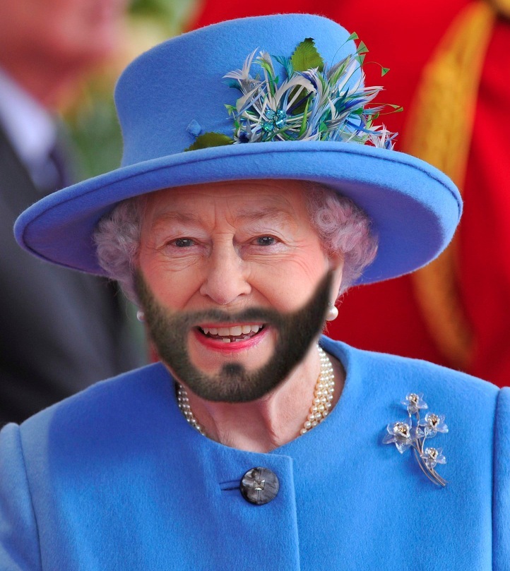 The Queen of UK with Conchita Beard