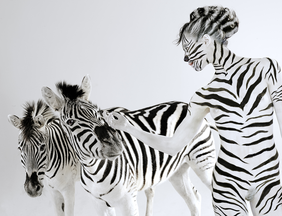 Nude Models Pose In Animal Print Body Paint (NSFW PHOTOS)