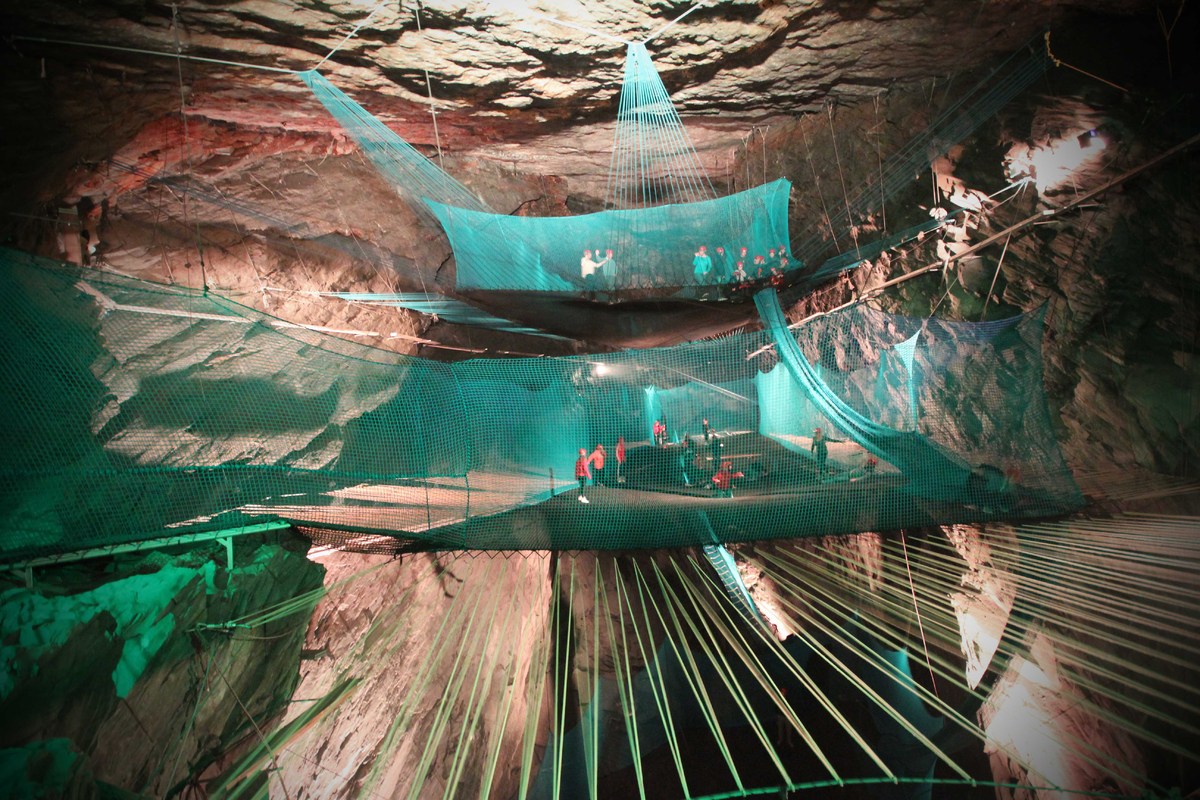 Bounce Below Underground Trampolines Is Possibly The Most Surreal Day