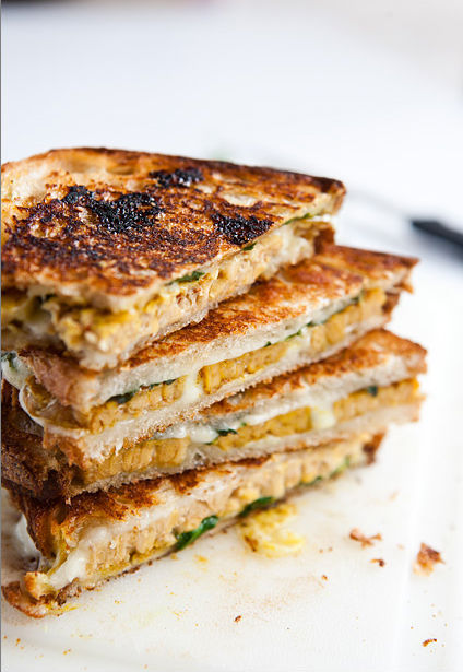 Curried Tempeh Grilled Cheese With Mango Chutney. Image: Veggie Belly