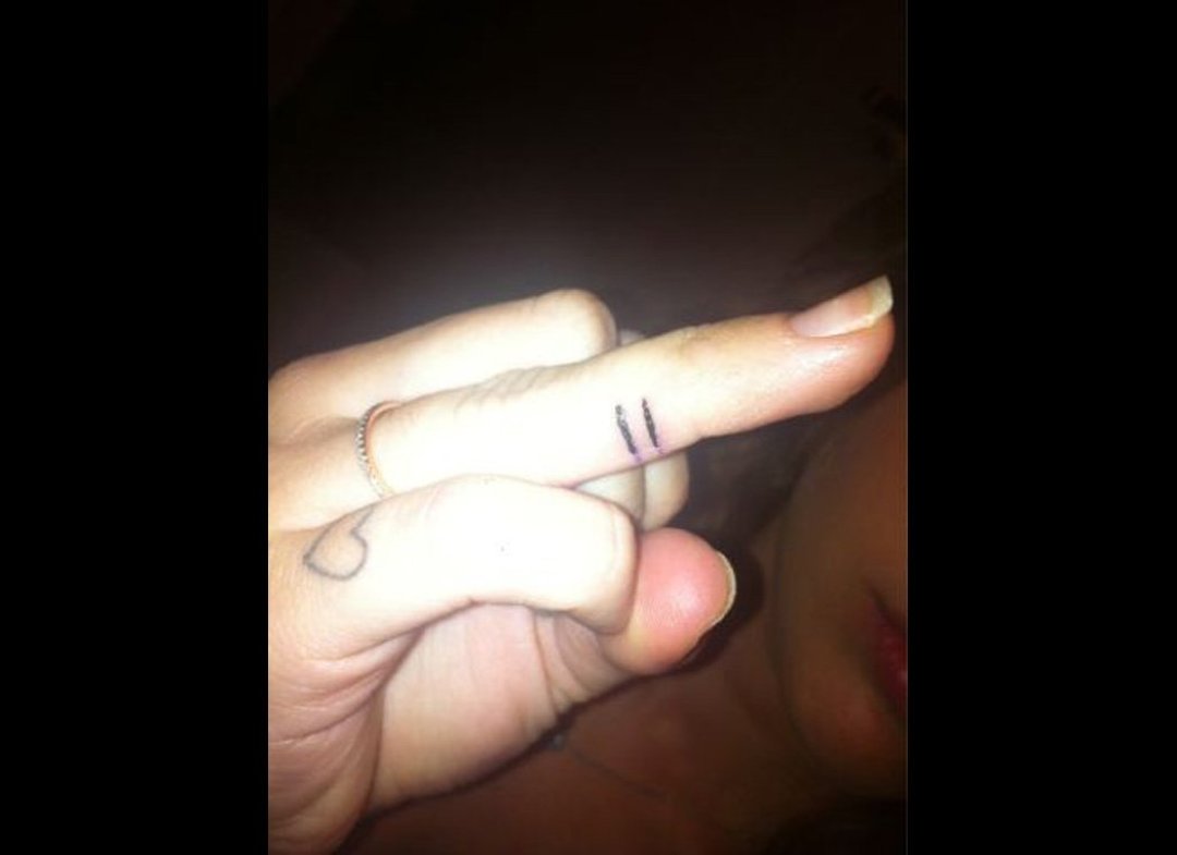 Mileys latest tattoo a small