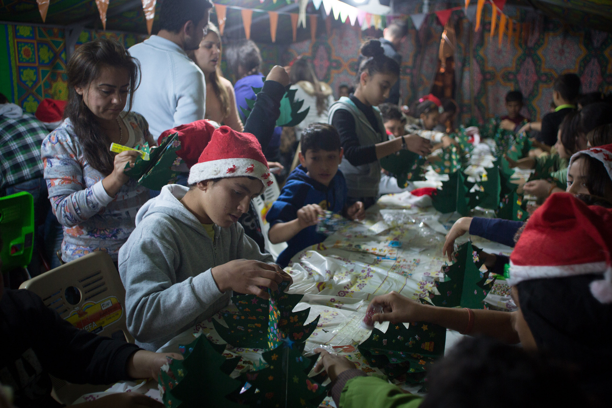 Displaced Christians In Iraq Prepare For Christmas With Festive Holiday
