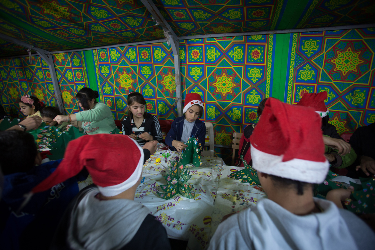 Displaced Christians In Iraq Prepare For Christmas With Festive Holiday