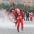 Youngsters Dressed As Santa Claus Drive Powered Paragliding In Guiyang