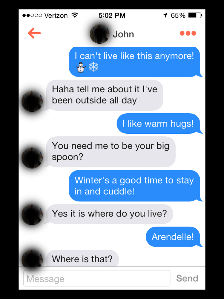 How Dudes On Tinder React To 'Frozen' Pick-Up Lines - HuffPost