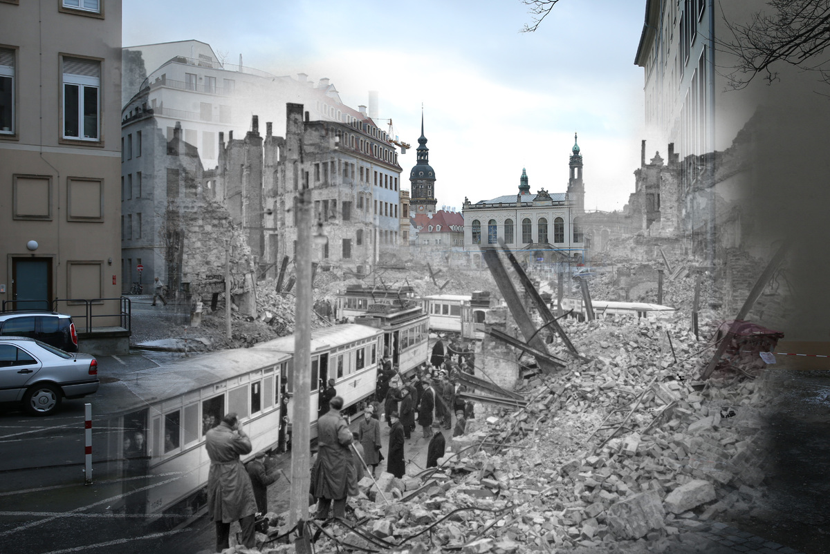 On 70th Anniversary Of Dresden Bombing, Now And Then Photos Show A City ...