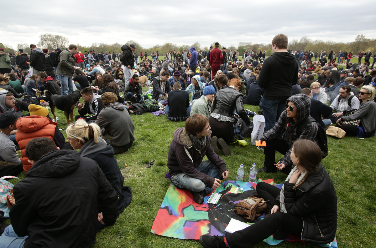 '420 Day Celebration' Sees Cannabis Campaigners Spark Up In London's