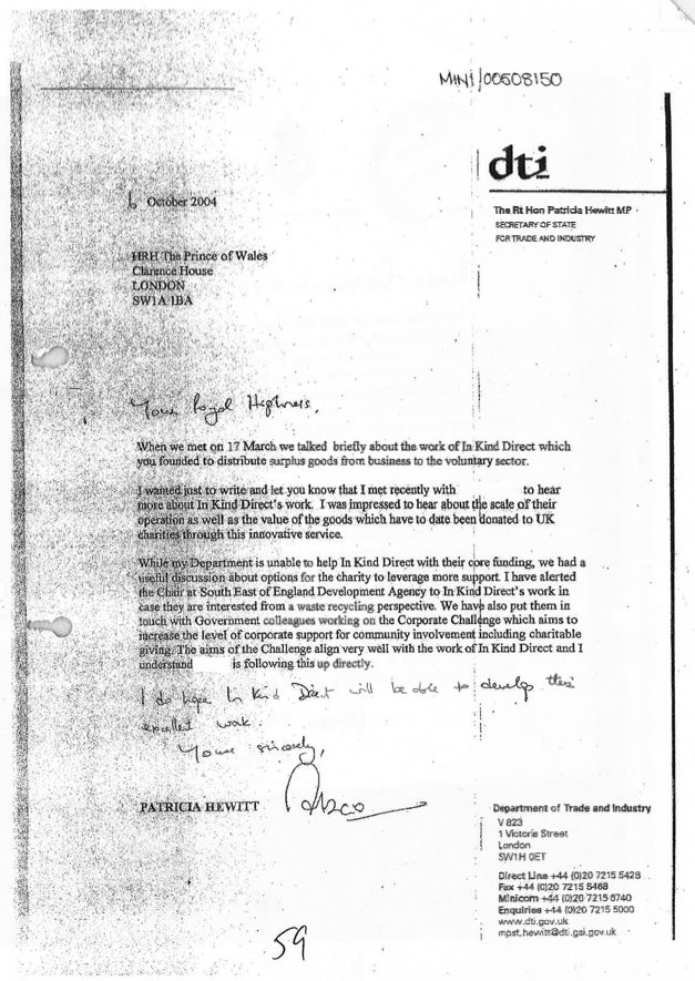 Black Spider Memos, Written By Prince Charles To Government Ministers