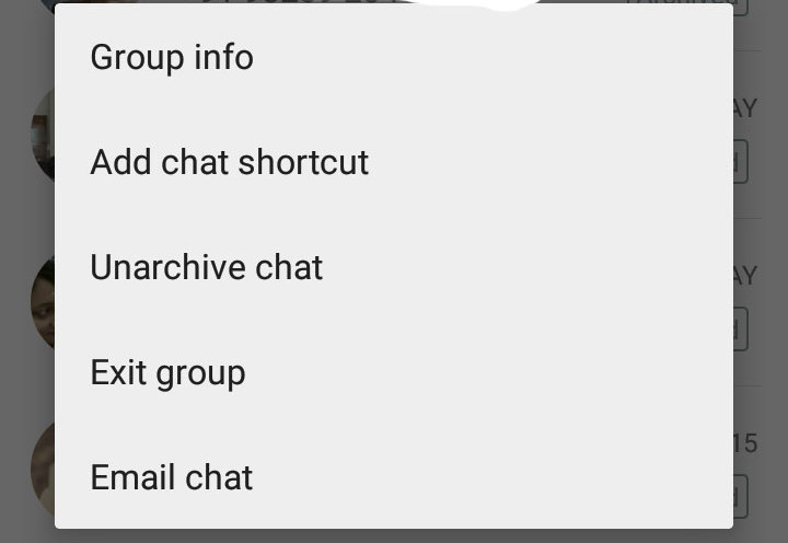 6.	 Archive chats