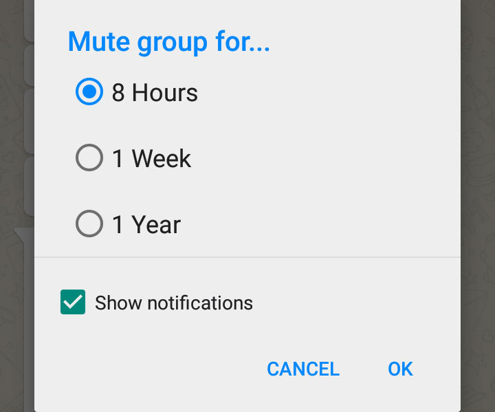 Mute group chats 