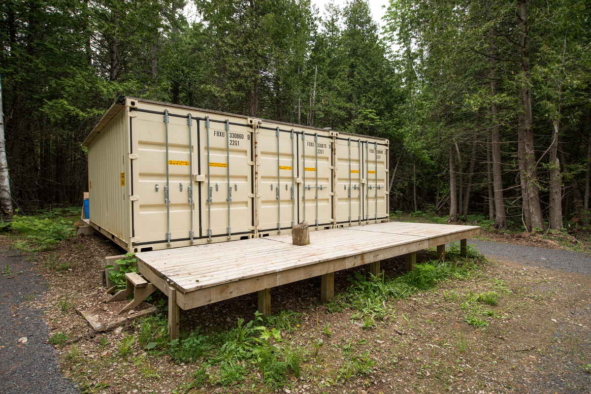 one man built a home out of shipping containers and it's the one man built a home out of shipping containers and it's the