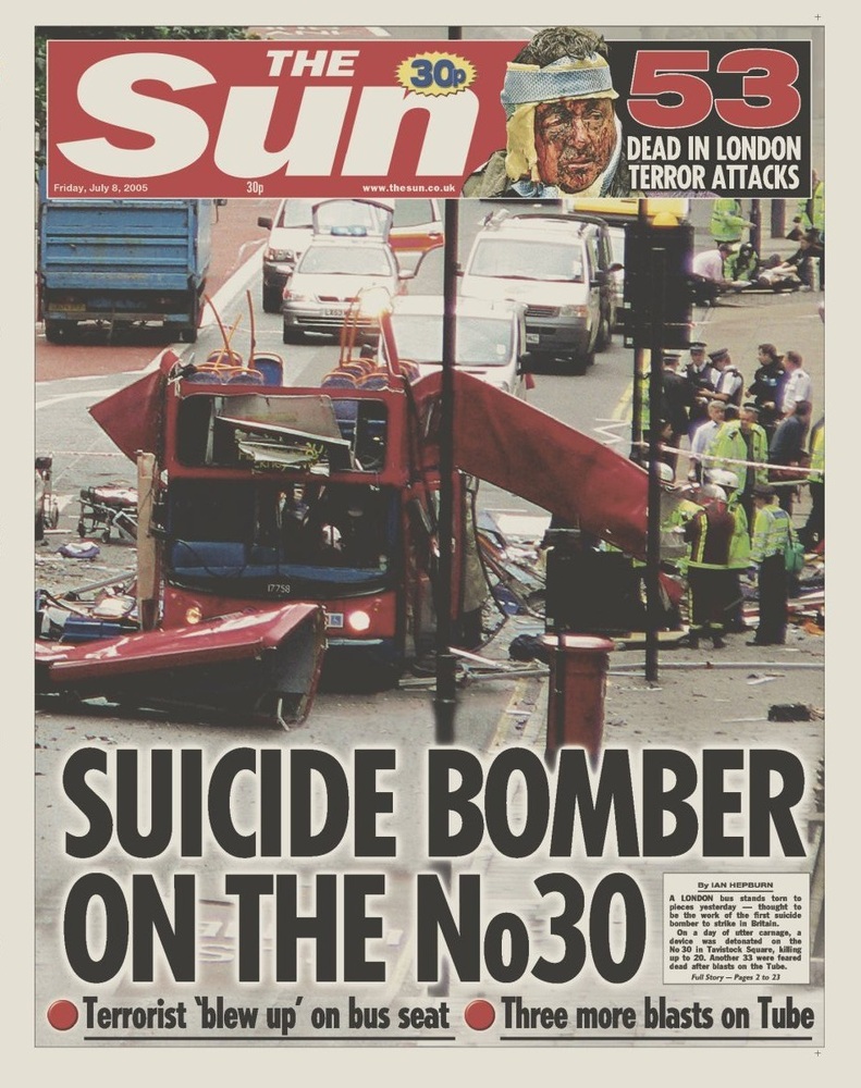 7/7 Bombings: How Newspaper Front Pages Covered Britain's First Ever ...