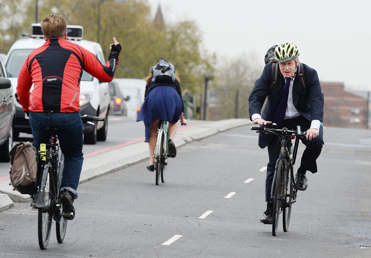 Image result for boris johnson bike