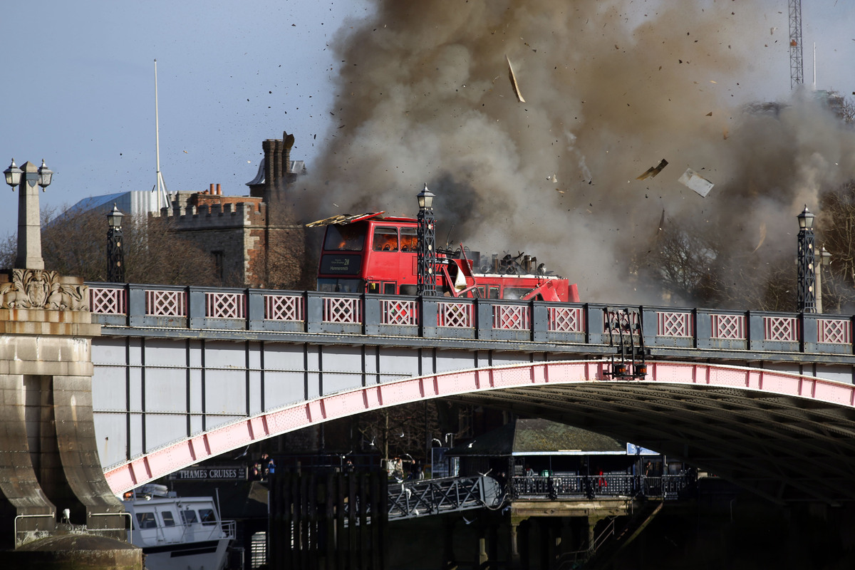 London Bus Explosion On Lambeth Bridge Was Actually Stunt For Latest