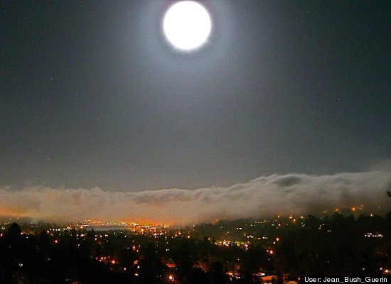 Full moon over San Francisco