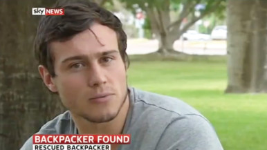 Rescued backpacker