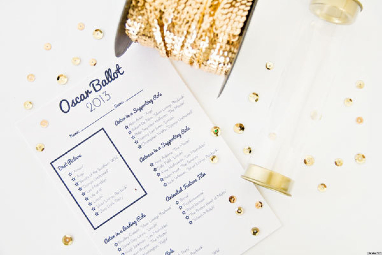 10 Free Printable Decorations To Make Oscar Night Shine | HuffPost