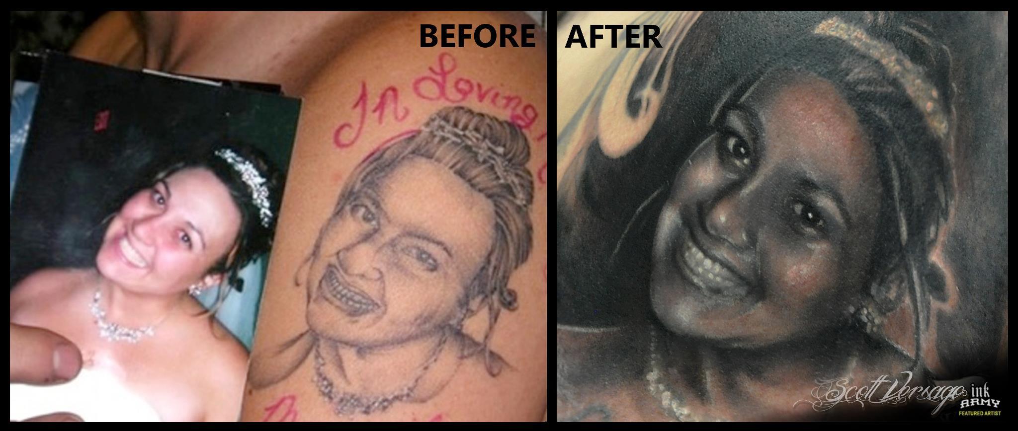 World's Worst Portrait Tattoo' Fixed By Artist Scott Versago At 
